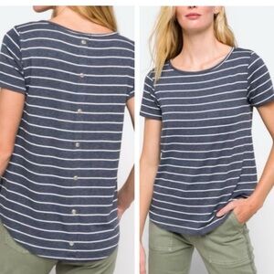 Pink Clover Daisee Button Back Detail Knit Top, Large